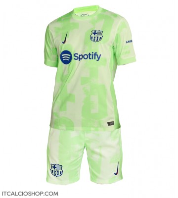 Barcelona Terza Maglia Bambino 2024-25 Manica Corta (+ Pantaloni corti)